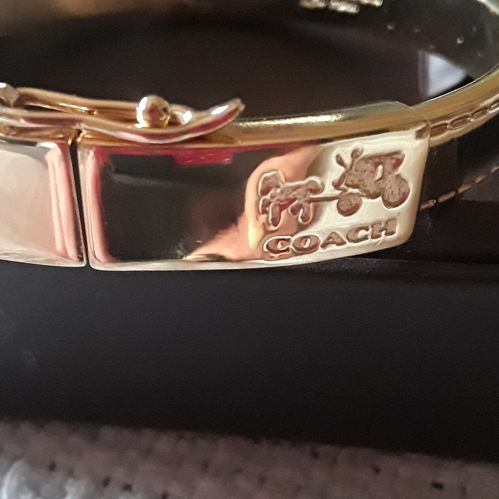 Coach signature bangle bracelet.